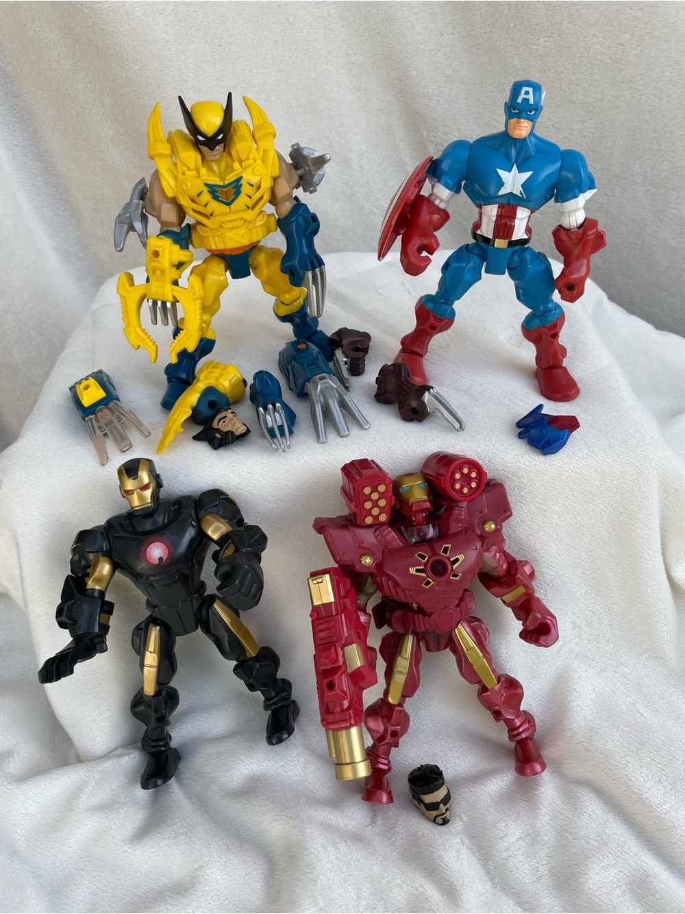 Marvel Mix Mashers Action Figures with Captain America, Wolverine and Iron Man
